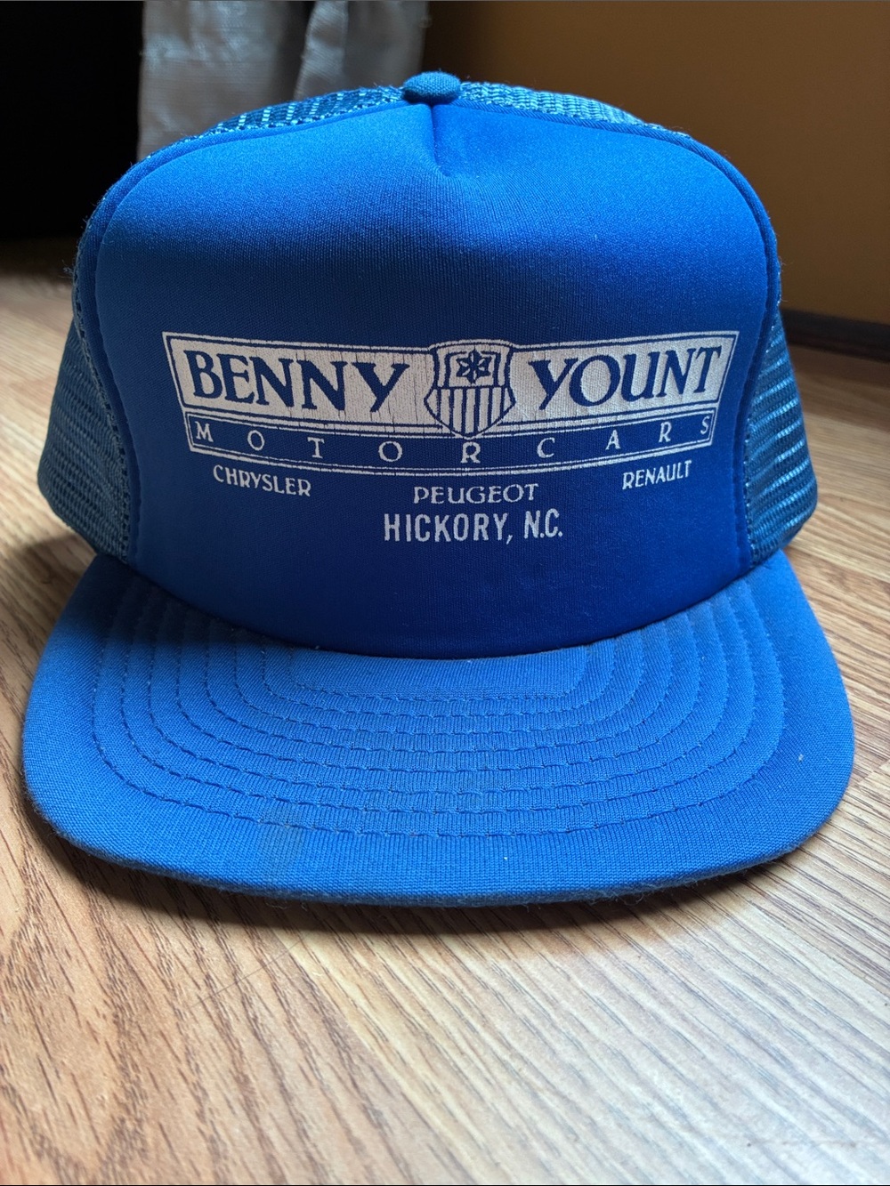 Vintage Benny Yount Blue Trucker Hat